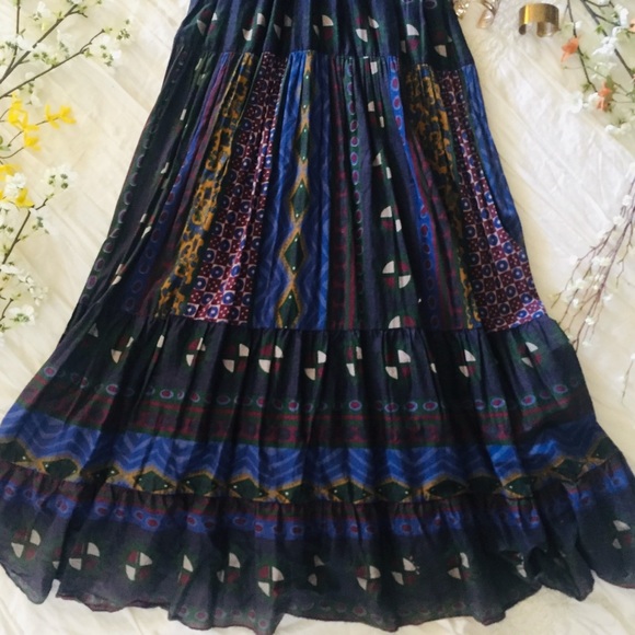 Navy Bohemian Maxi Dream Dress - Picture 4 of 6